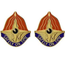 109th Aviation Battalion Unit Crest (Safely on Time) - Sold in Pairs