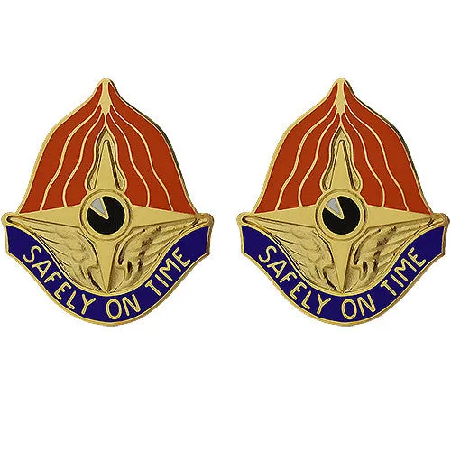 109th Aviation Battalion Unit Crest (Safely on Time) - Sold in Pairs