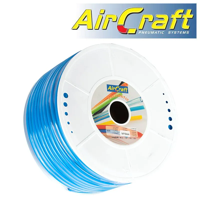 Aircraft Polyurethane Hose 14Mm O.D. Per Metre Blue (50M Per Roll)
