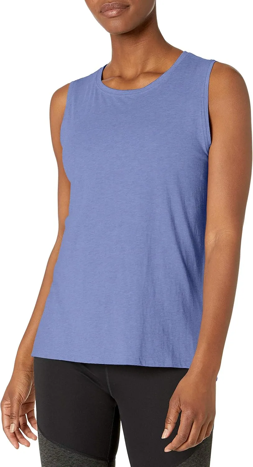 Amazon Essentials Women's Soft Cotton Relaxed-Fit Yoga Tank Top (Available in Plus Size)