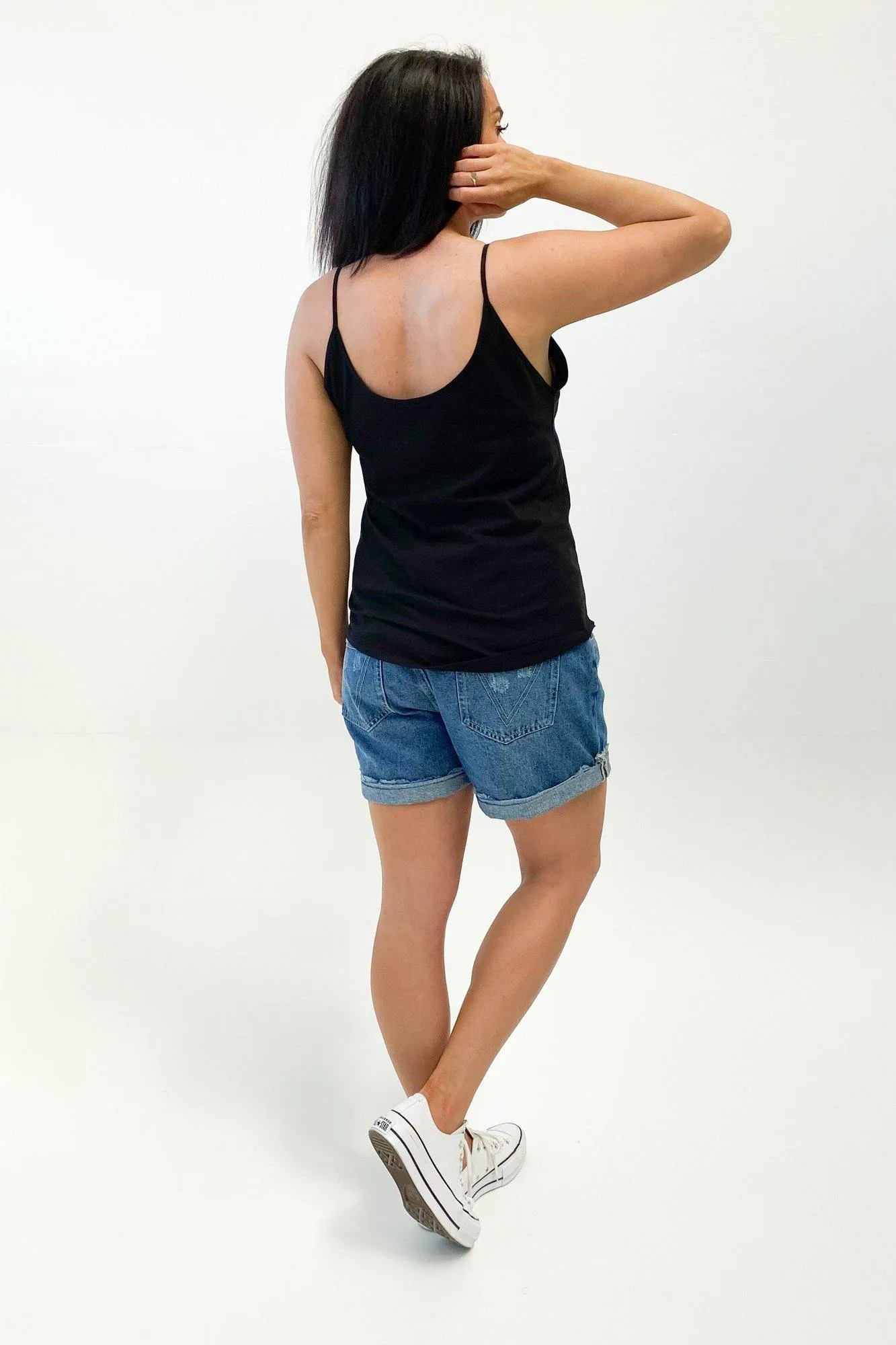 AS Colour Pillar String Singlet Black