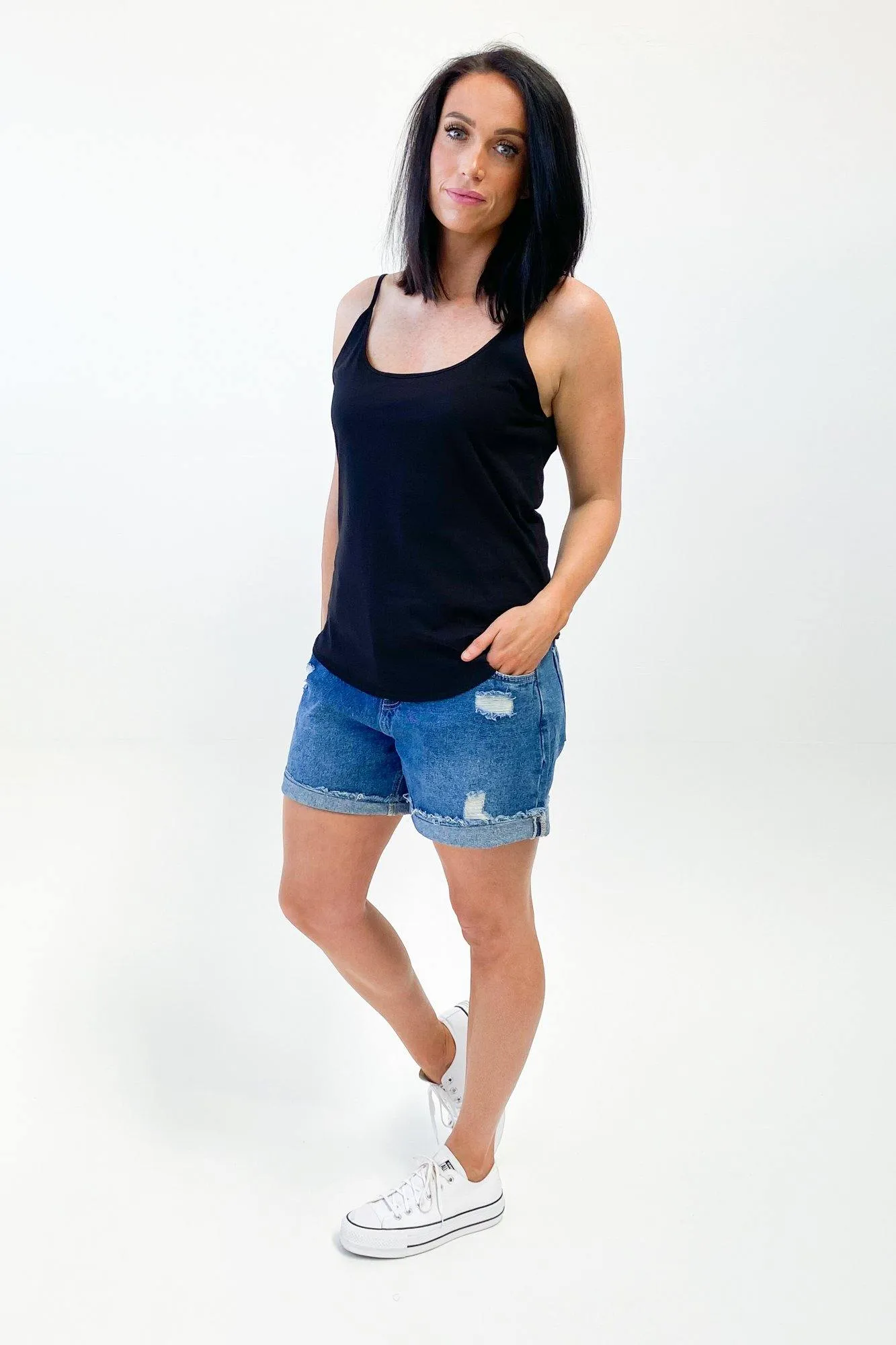 AS Colour Pillar String Singlet Black