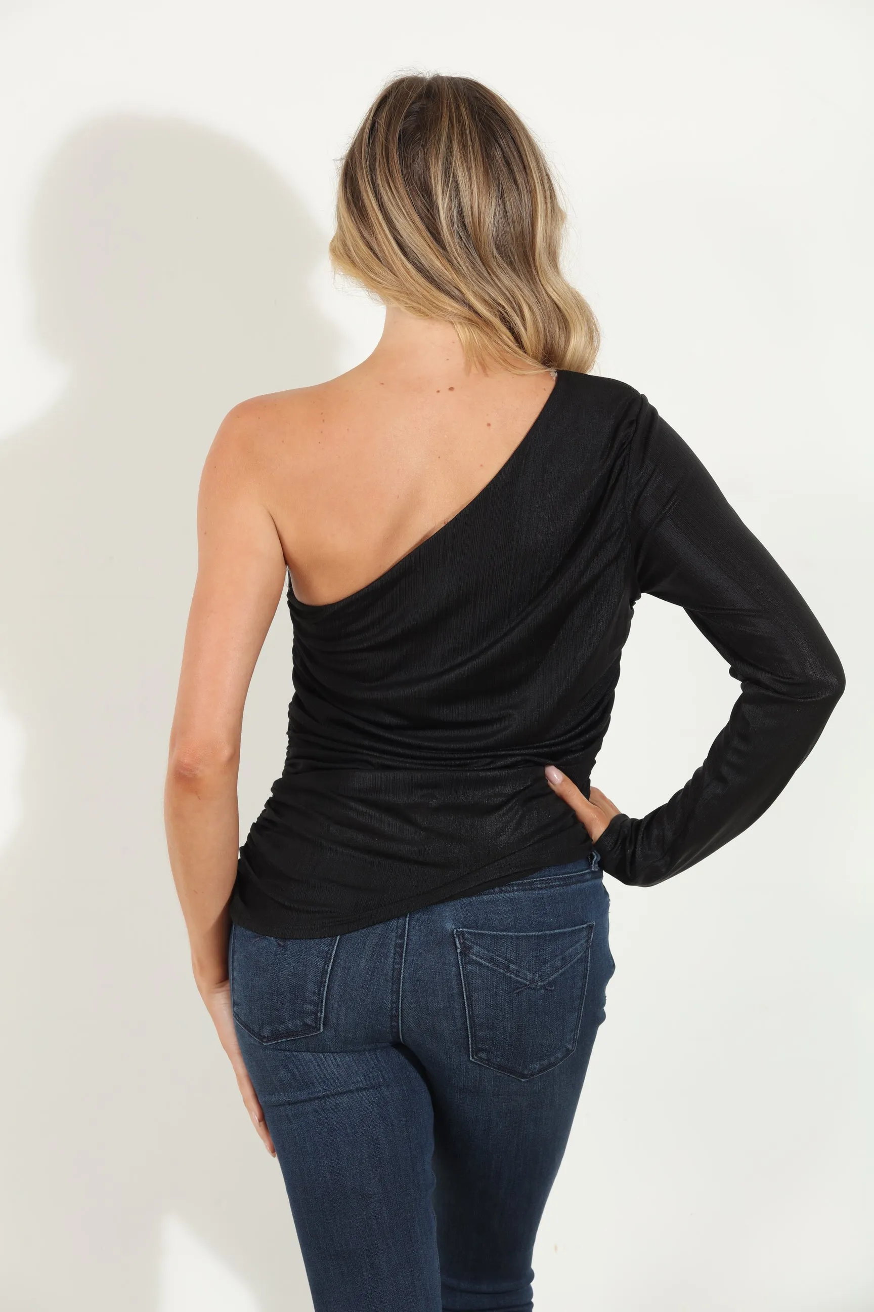 Asym Shirred Top