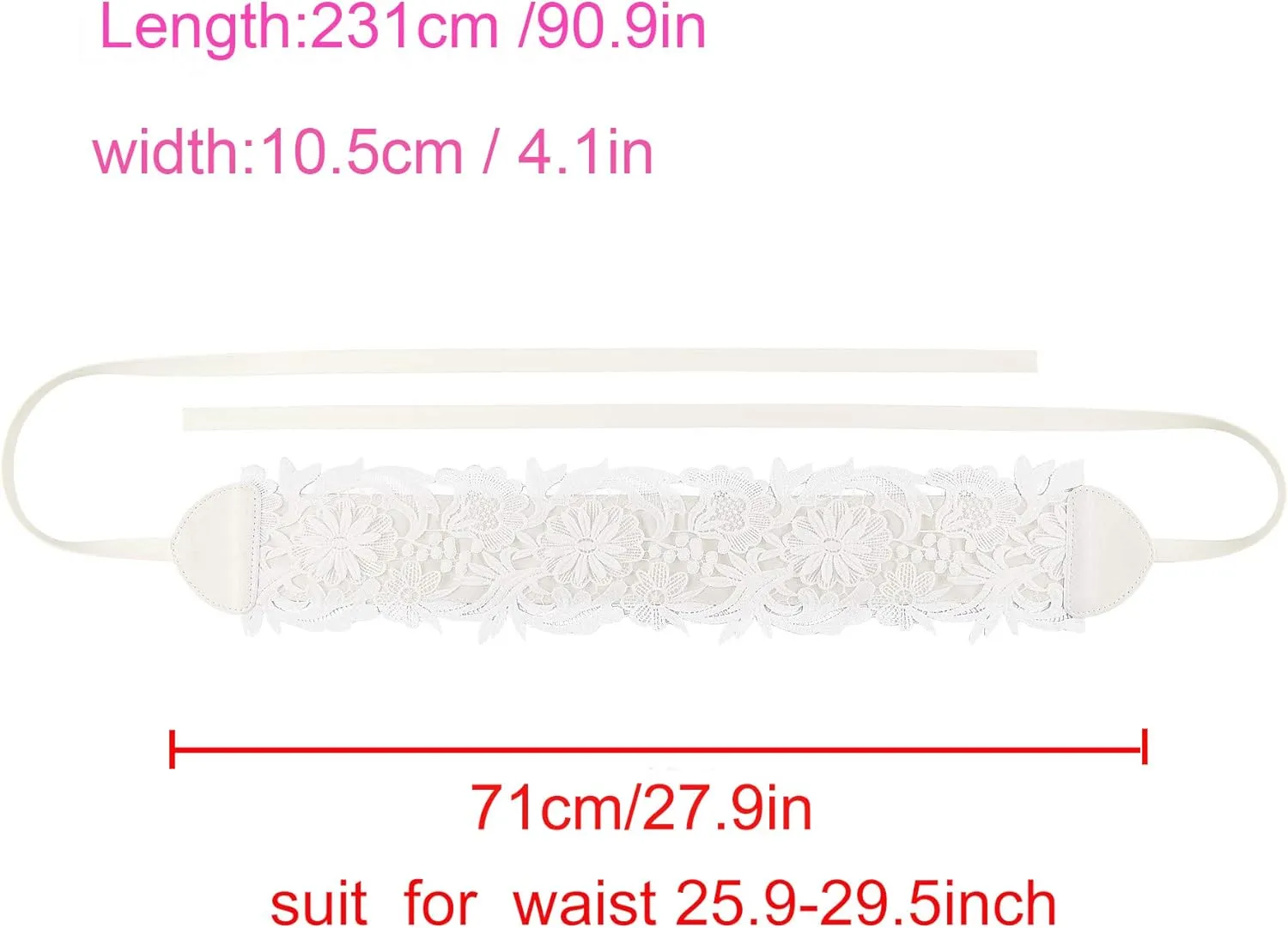 Ayliss Women's Lace Waist Belt Obi Bowknot Cinch Wide Belt Bow Tie Wrap Boho Corset Dress Waist Band Pu Leather