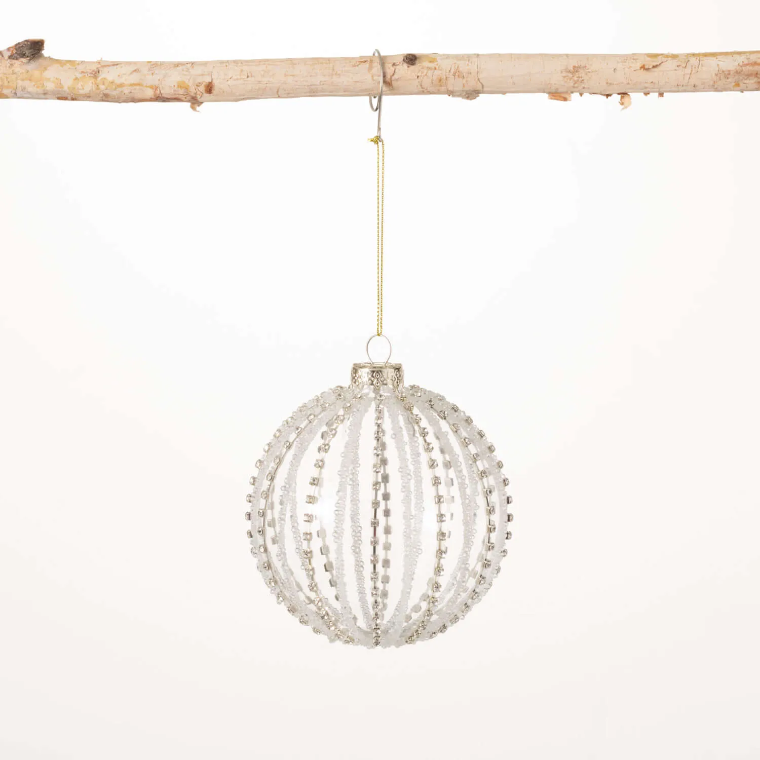 Beaded Crystal Ball Ornament