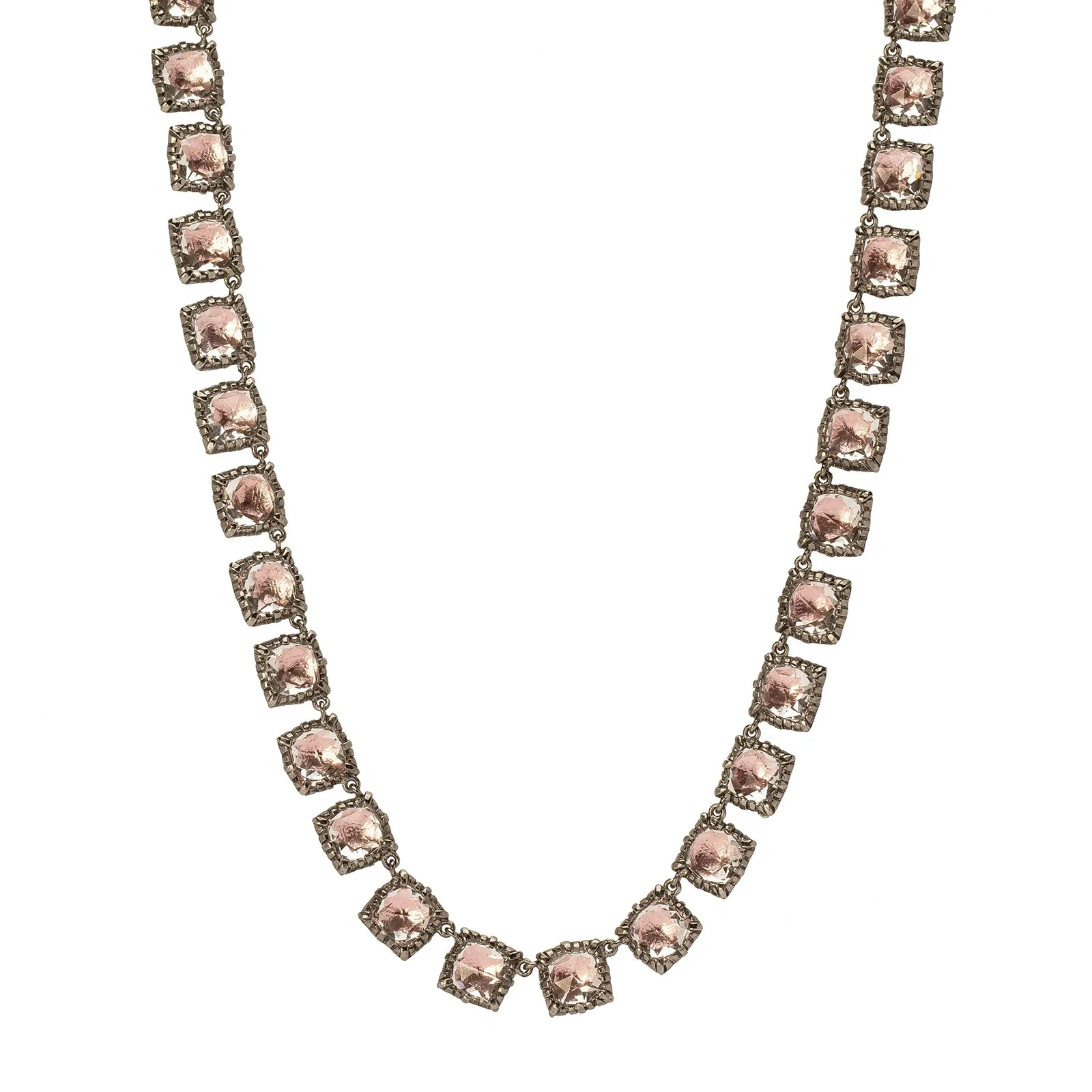 Bella Mini Riviere Necklace - Blush