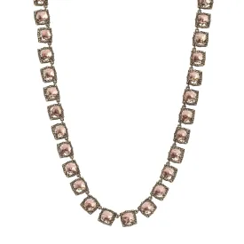 Bella Mini Riviere Necklace - Blush