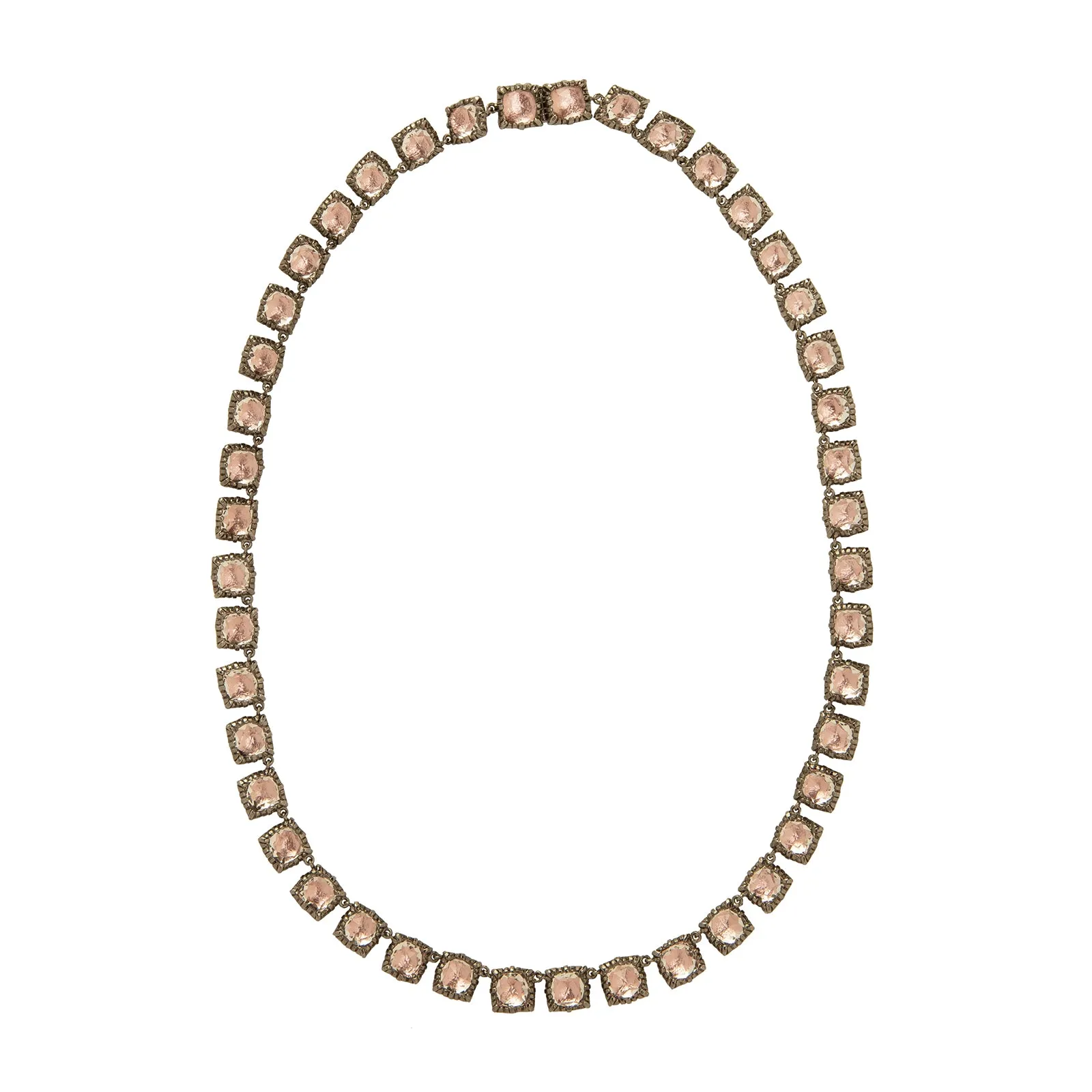 Bella Mini Riviere Necklace - Blush