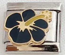 Black Hibiscus (colour may vary) 9mm Charm