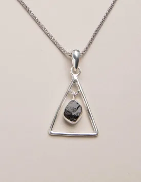 Black Tourmaline Triangle Pendant