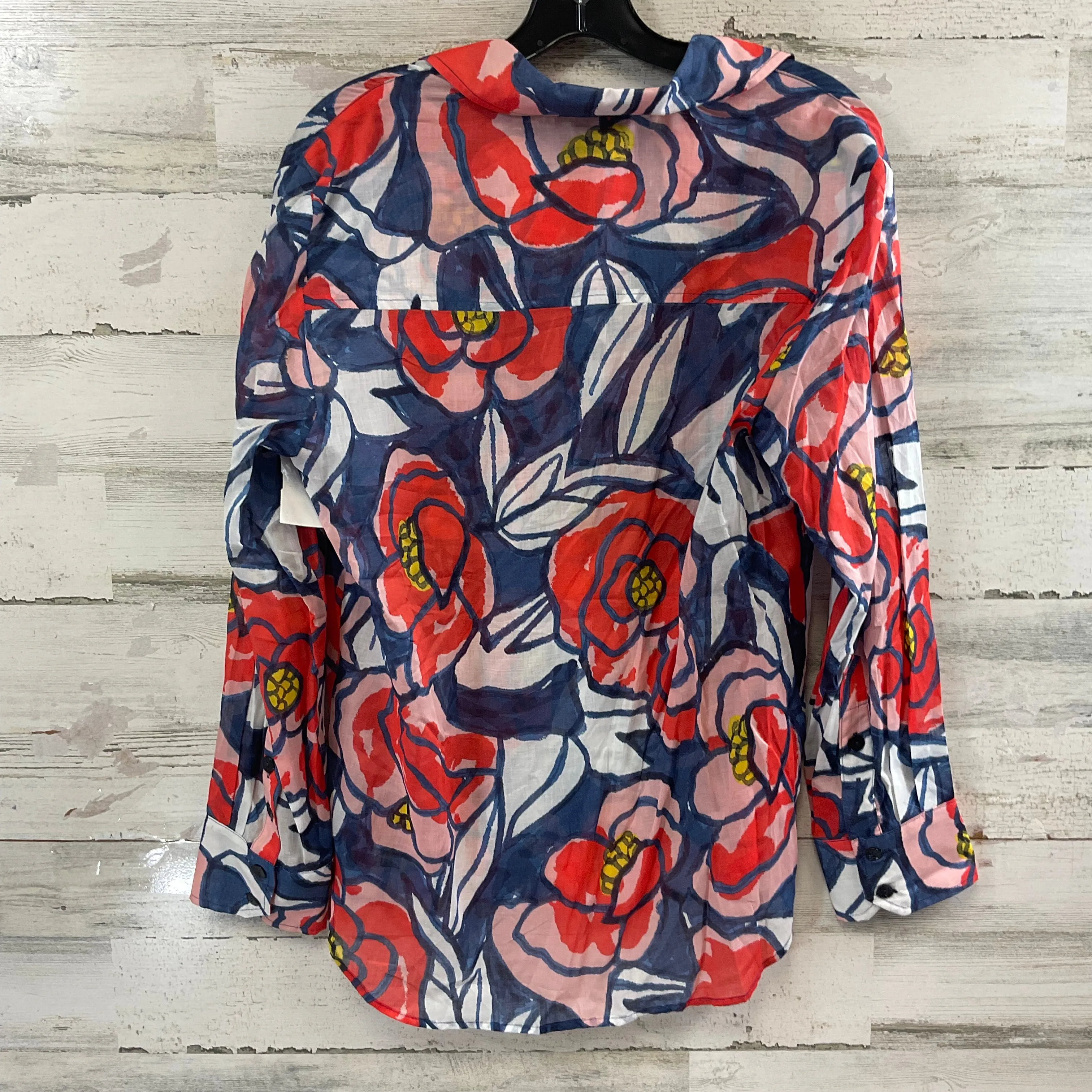 Blouse Long Sleeve By FINLEY In Orange, Size: M