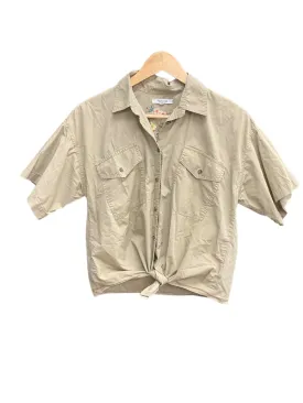 Blouse Short Sleeve By Madewell In Tan, Size: M