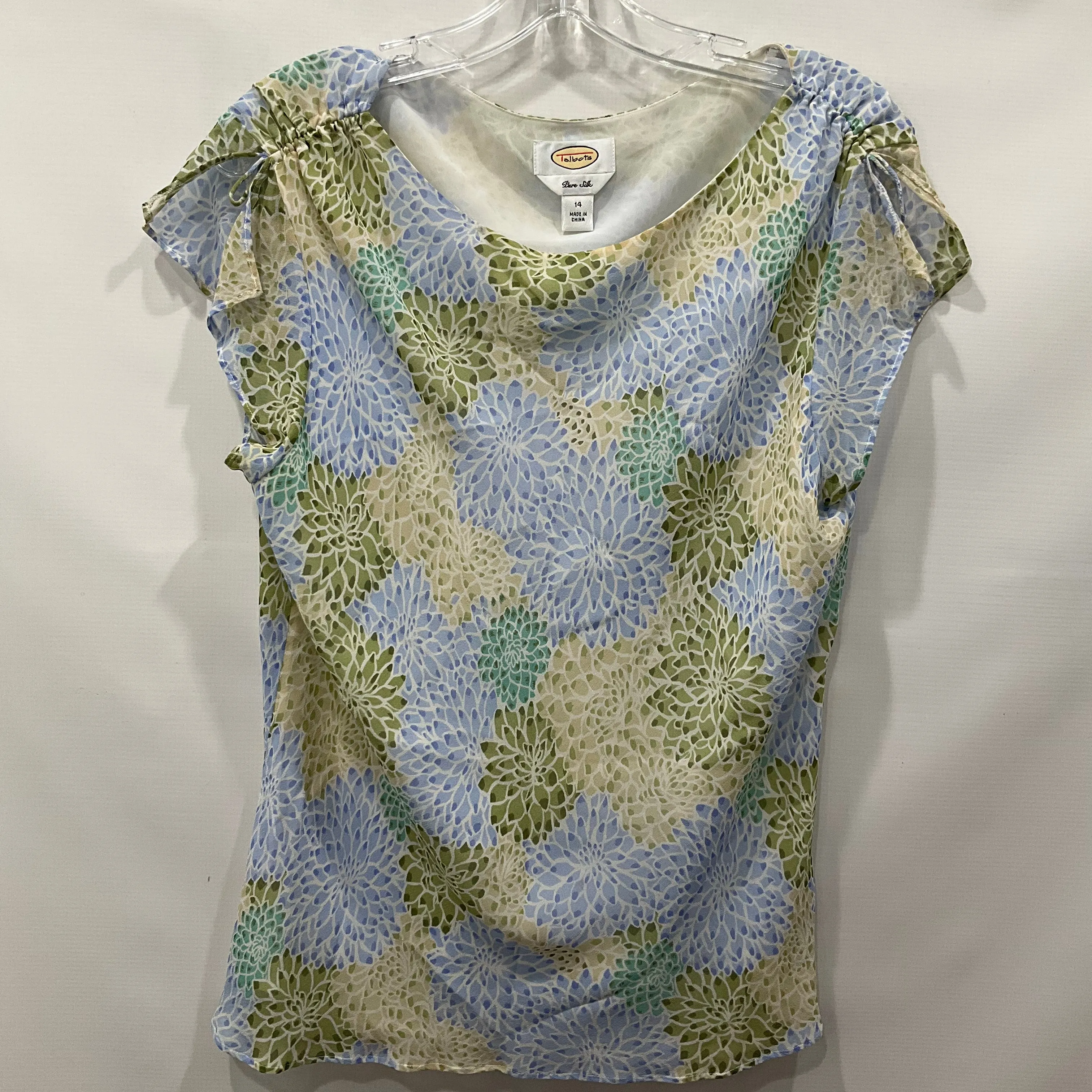 Blue Green Top Sleeveless Talbots, Size 14