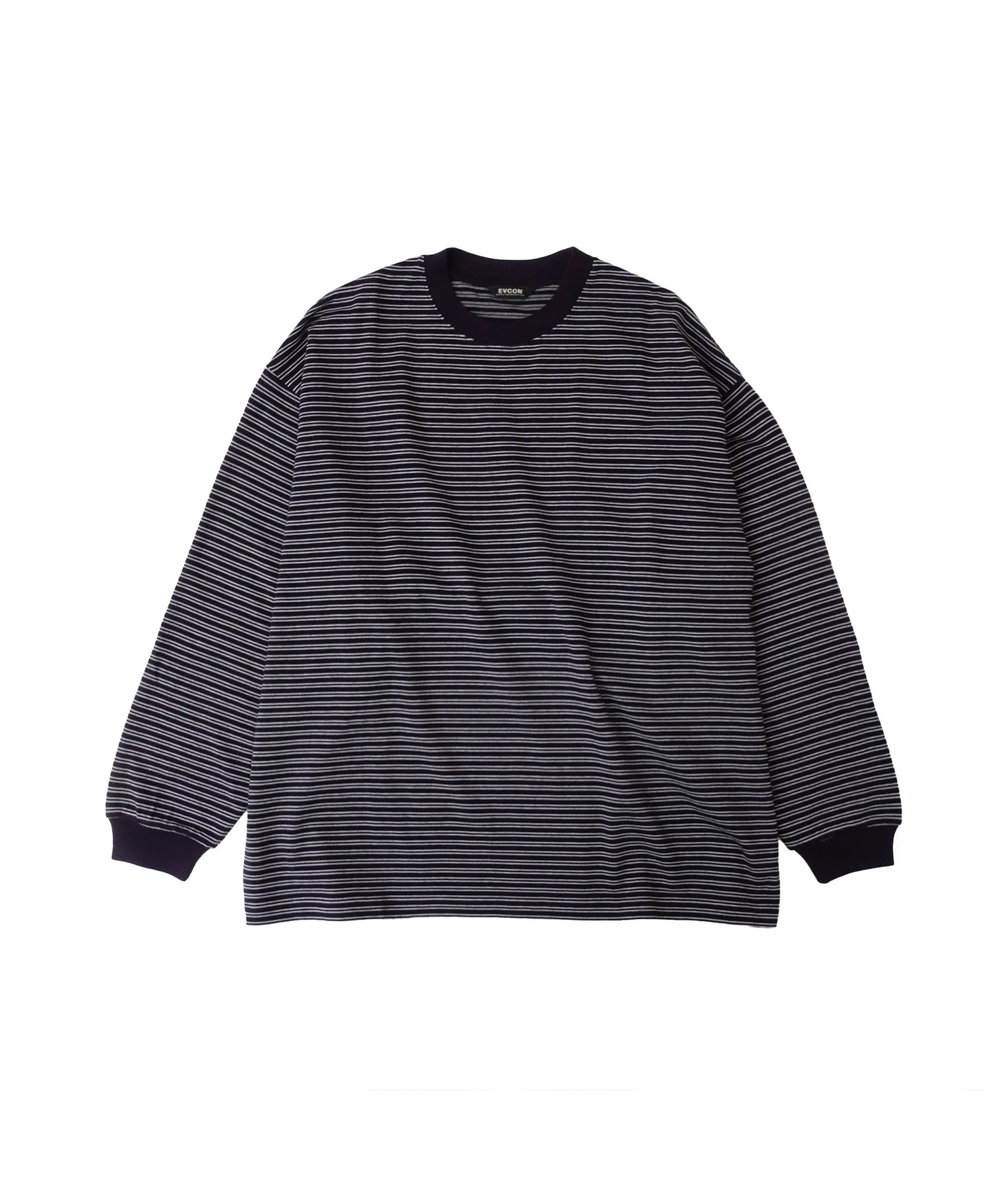 BORDER WIDE L/S T-SHIRT "D.NAVY"