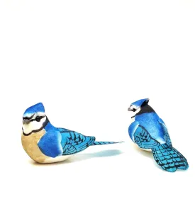 Box of 4” blue jay birds x 12