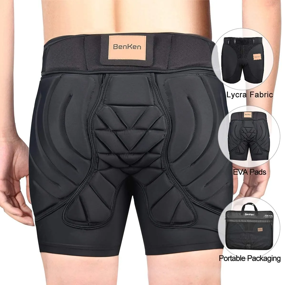 Butt Pads Snowboarding Impact Shorts Hip Protector for Men Women Protective Tailbone Padded Short Pants Skating Ski