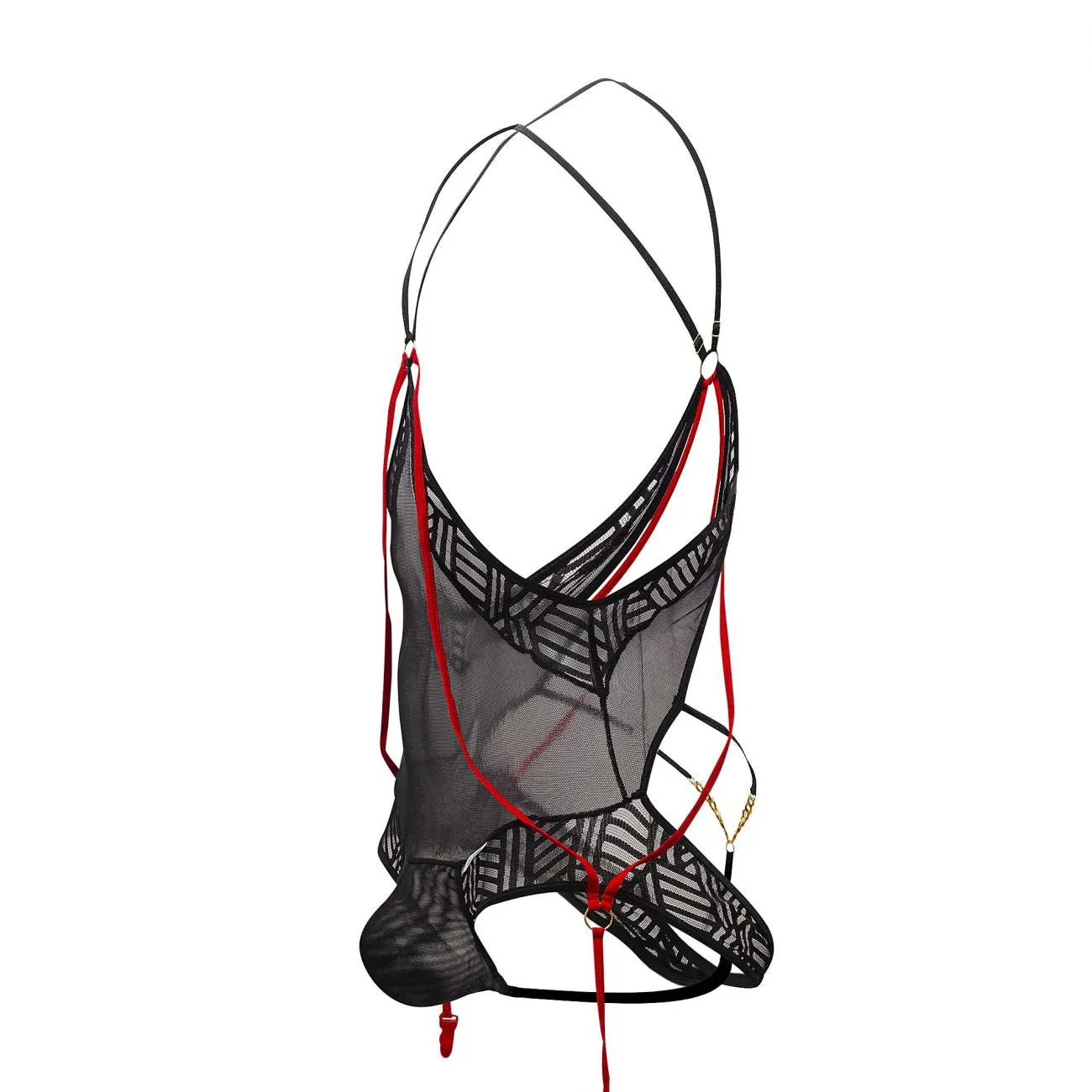 CandyMan Mesh-Lace Bodysuit