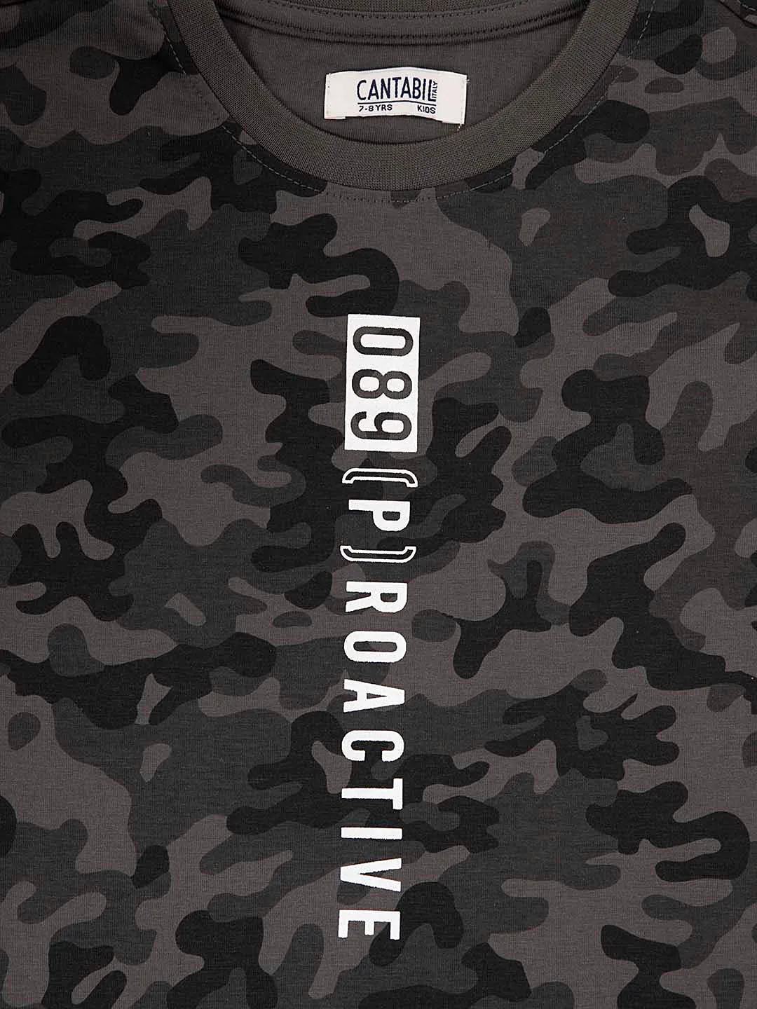 Cantabil Boy's Grey Melange T-Shirt