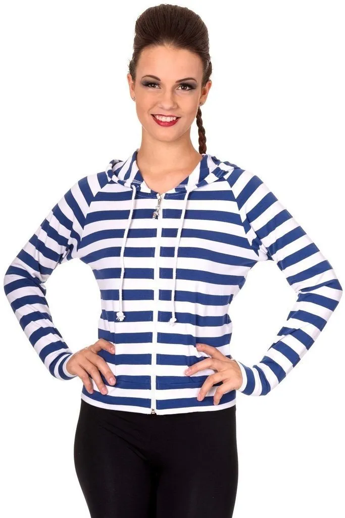Cat Ears Striped Hoodie