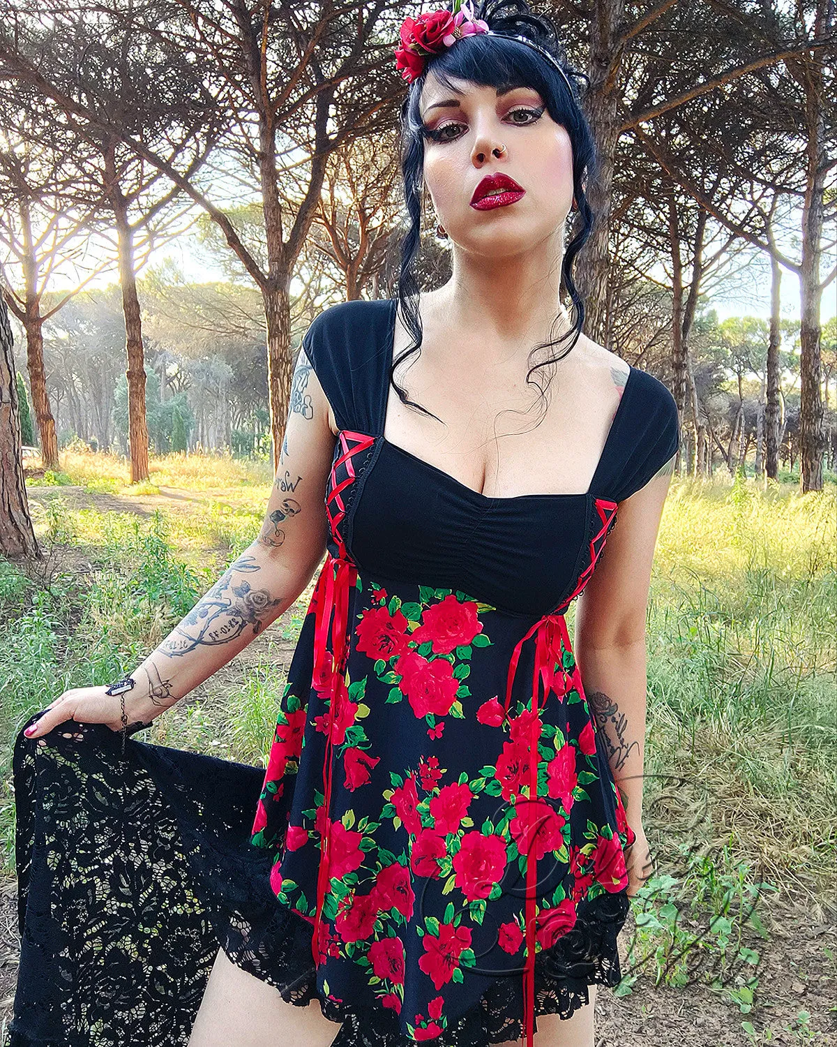 Cinch Top in Crimson Poppy