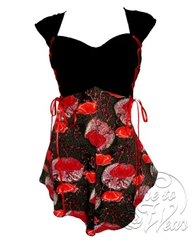 Cinch Top in Crimson Poppy