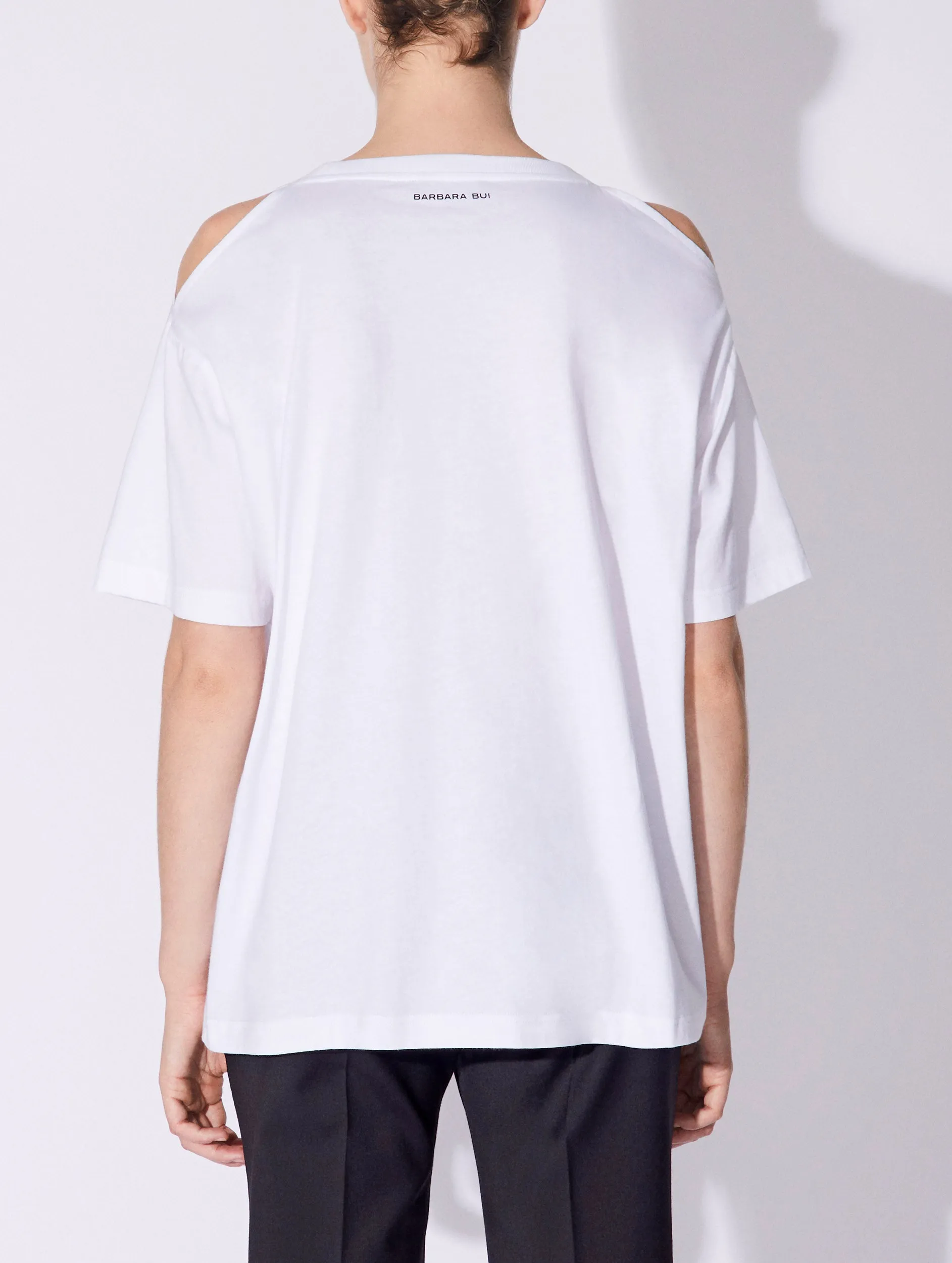 Cotton Jersey Cut-Out T-Shirt