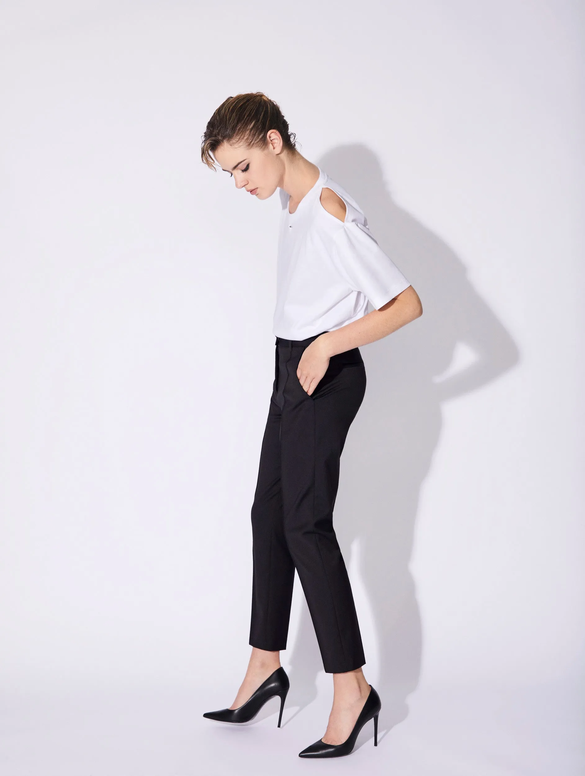 Cotton Jersey Cut-Out T-Shirt