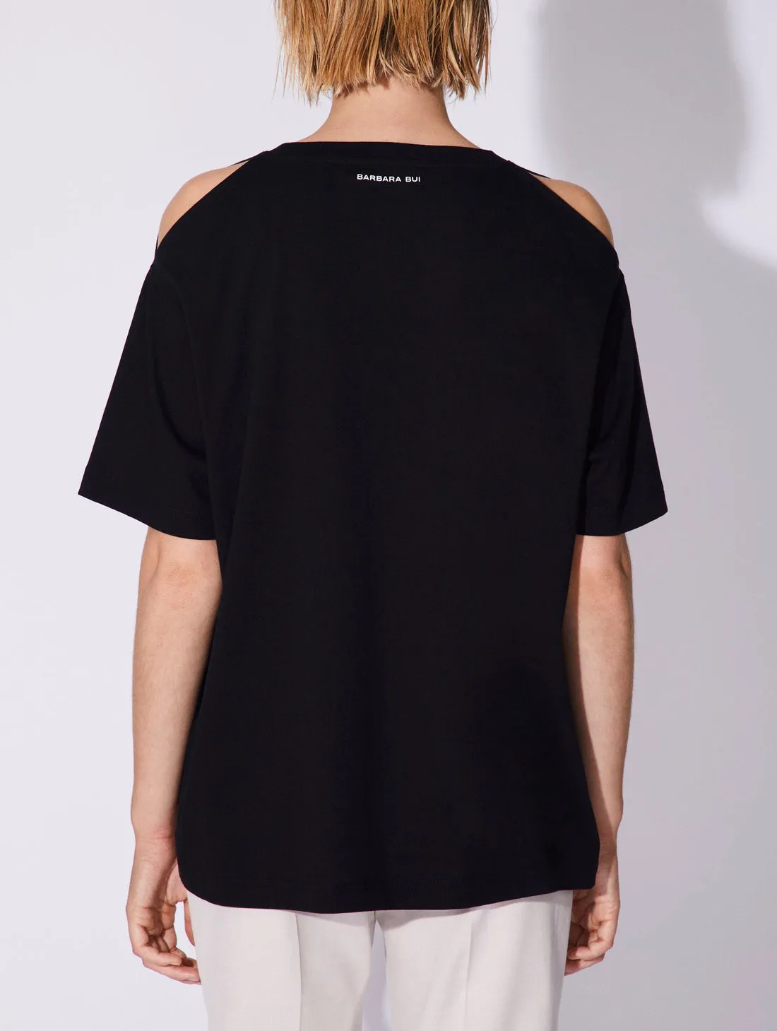 Cotton Jersey Cut-Out T-Shirt