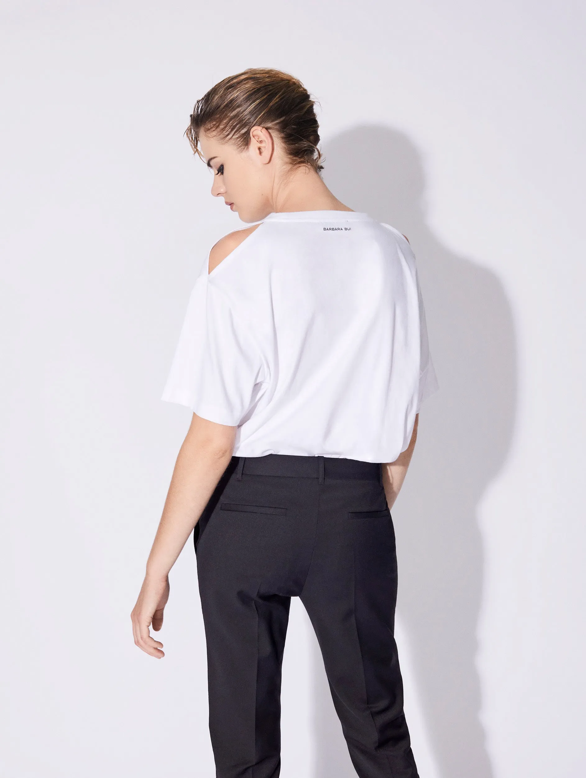 Cotton Jersey Cut-Out T-Shirt
