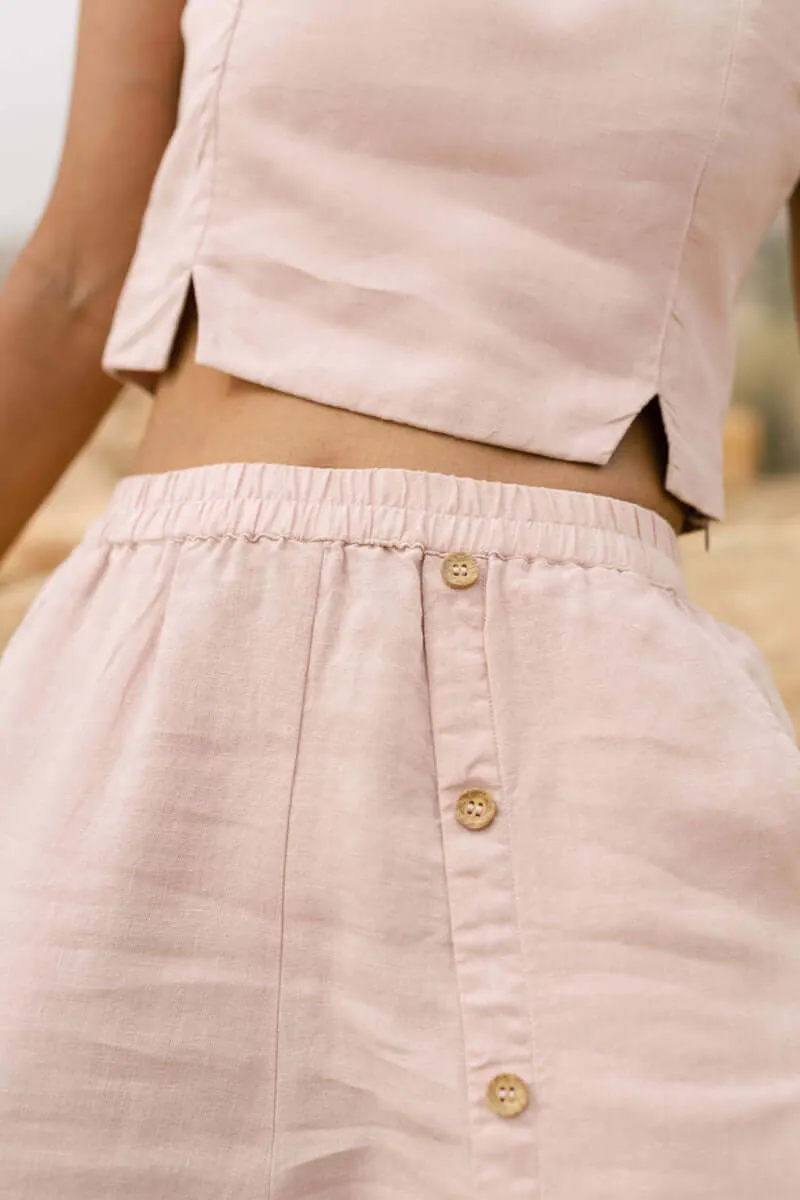 Crop top with slit trouser