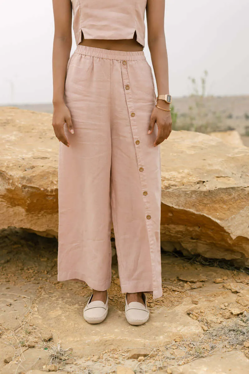 Crop top with slit trouser