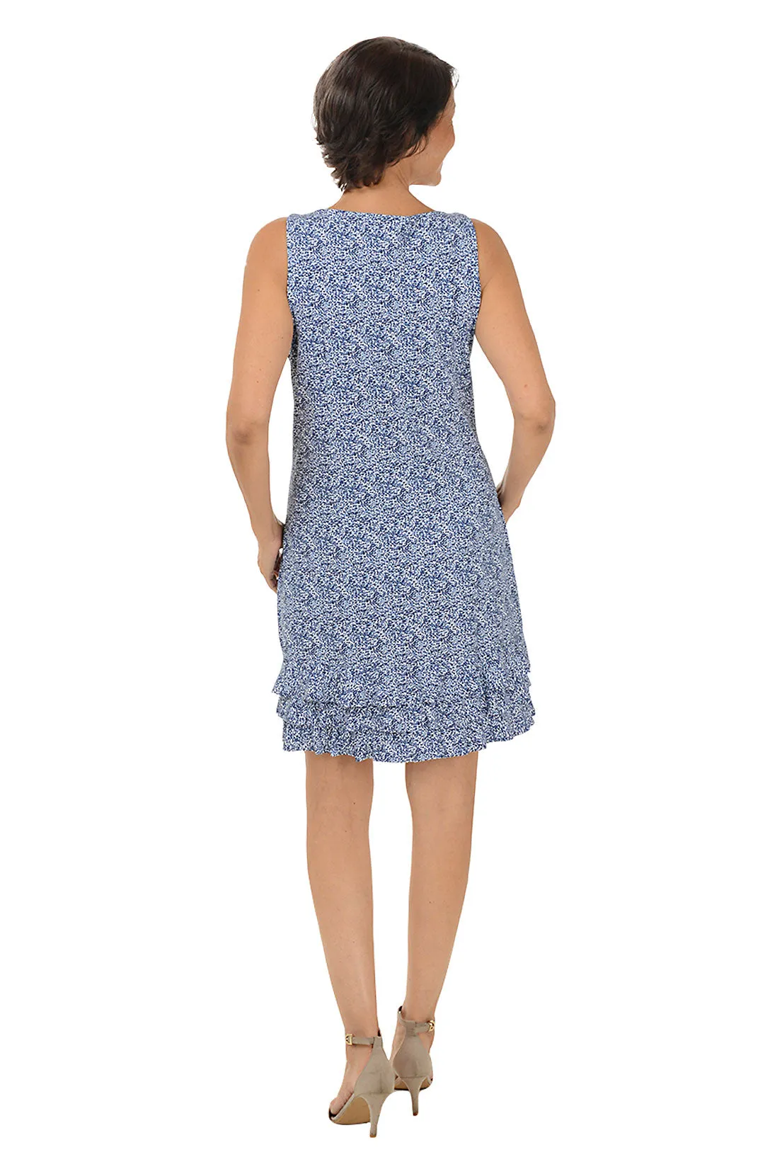 Ditsy Leopard UPF50  Ruffle Dress