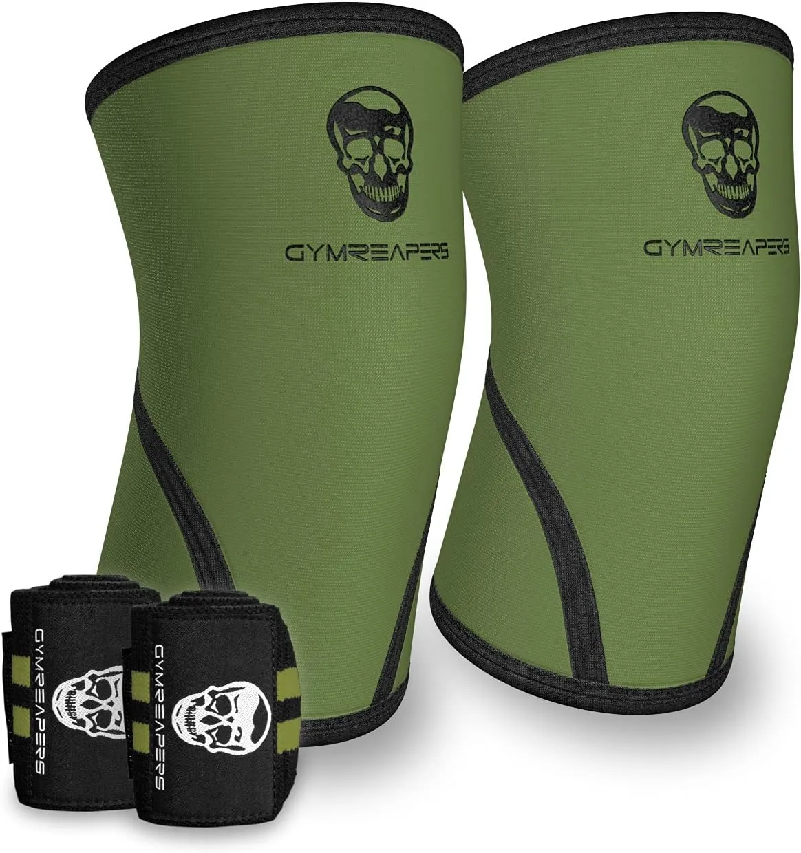 Elbow Sleeves (1 Pair) W/Wrist Wraps - Elbow Brace For Support & Compression for Powerlifting, Weightlifting, Bench & Tendonitis - 5mm Neoprene - For Men & Women
