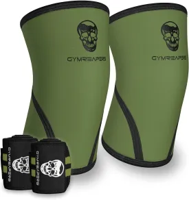 Elbow Sleeves (1 Pair) W/Wrist Wraps - Elbow Brace For Support & Compression for Powerlifting, Weightlifting, Bench & Tendonitis - 5mm Neoprene - For Men & Women