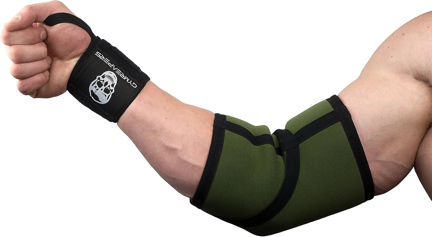 Elbow Sleeves (1 Pair) W/Wrist Wraps - Elbow Brace For Support & Compression for Powerlifting, Weightlifting, Bench & Tendonitis - 5mm Neoprene - For Men & Women