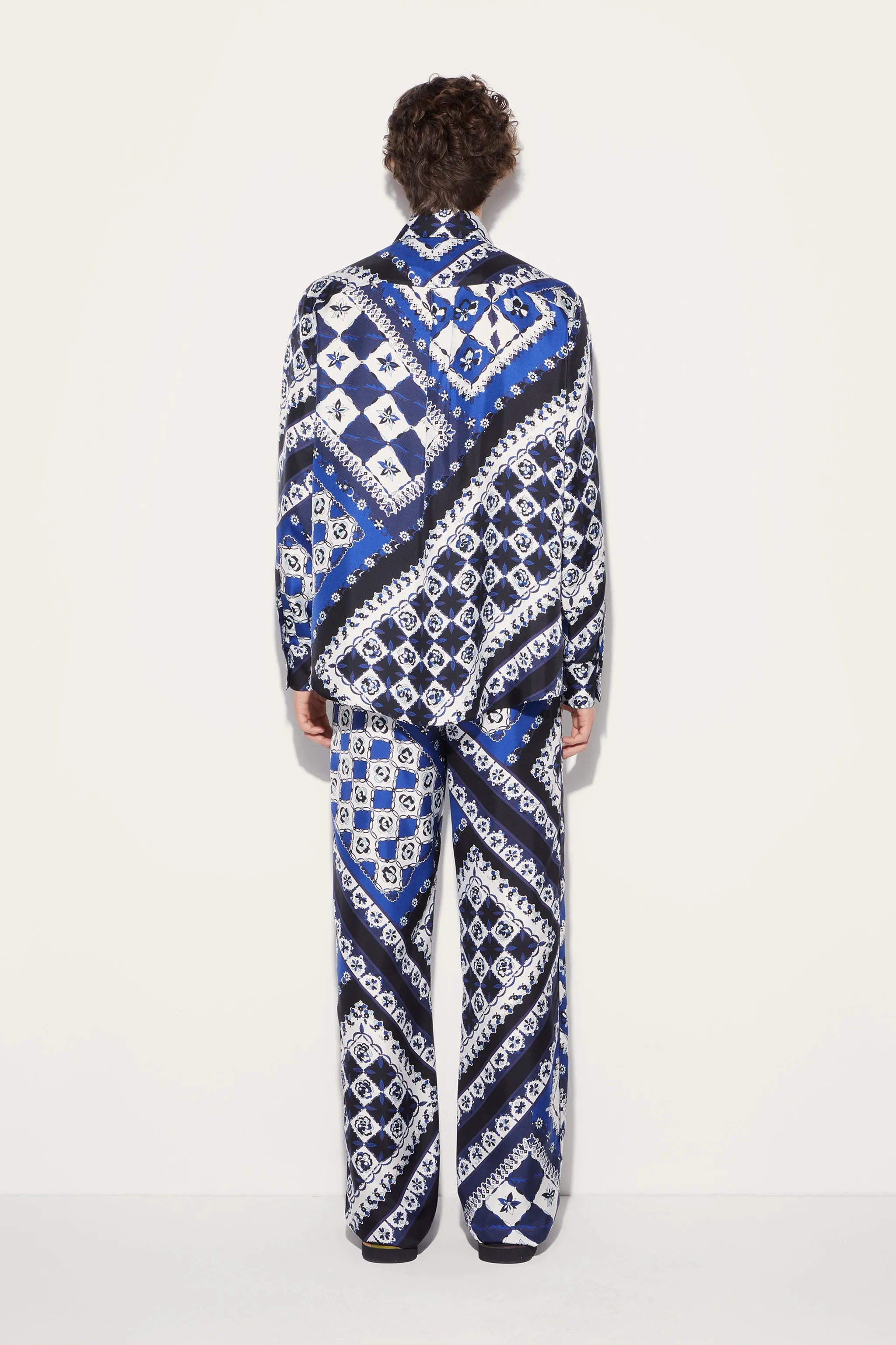 Festa-Print Silk-Twill Shirt