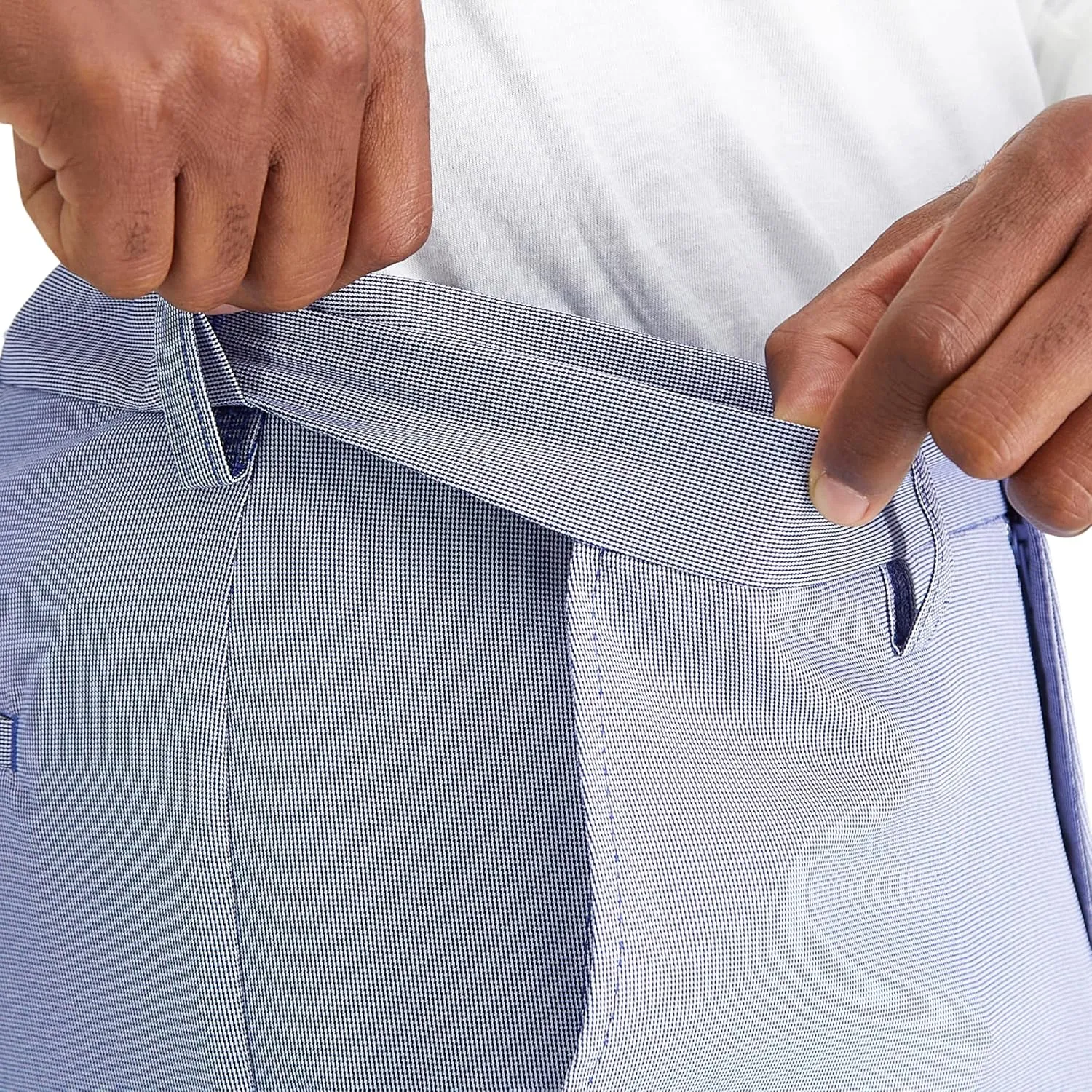 Haggar Men's Cool 18 Pro Straight Fit Flat Front 4-Way Stretch Expandable Waist Shorts - 7 and 9.5 Inch Inseams