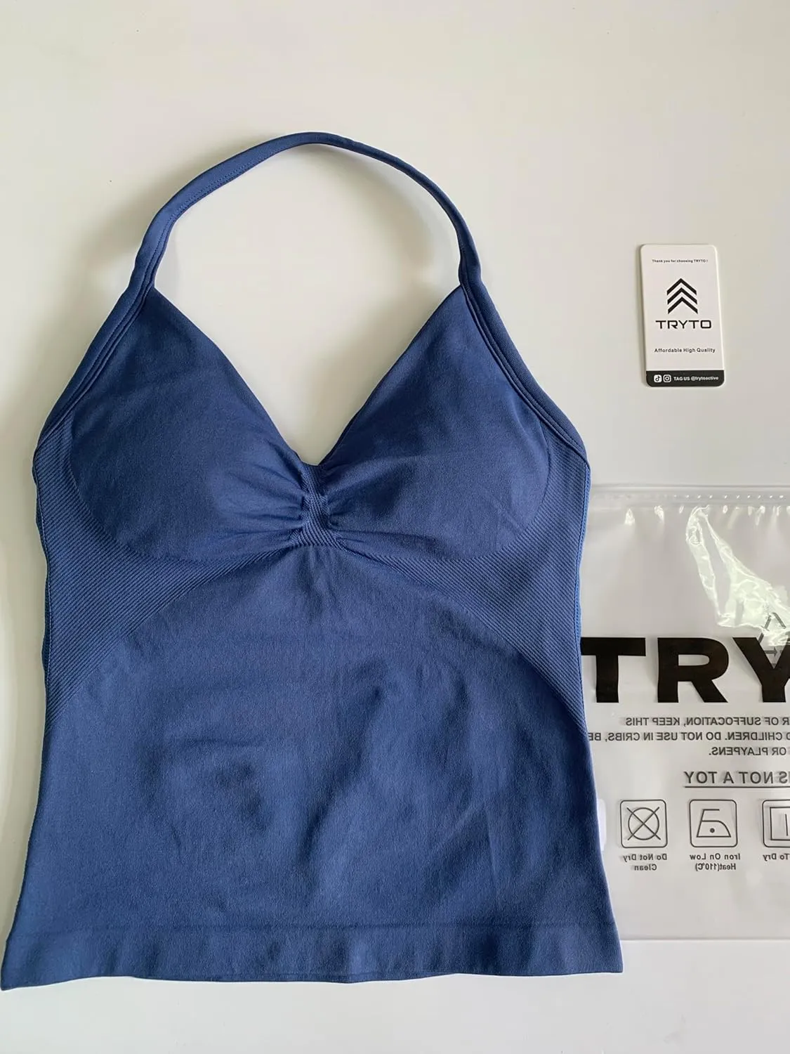 Impact Longline Strappy Top Women Halter Tops Workout Tank Compression Gym Fitness