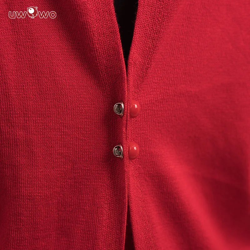 【In Stock】Uwowo Plus Size Anime Spy x Family: Yor Forger Sweater Yor Forger Dress Christmas Cosplay Costume Casual Red Sweater