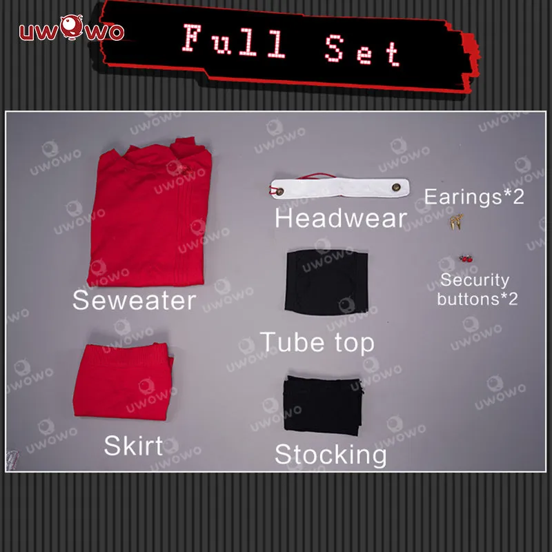【In Stock】Uwowo Plus Size Anime Spy x Family: Yor Forger Sweater Yor Forger Dress Christmas Cosplay Costume Casual Red Sweater