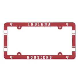 Indiana Hoosiers Plastic License Plate Crimson Frame