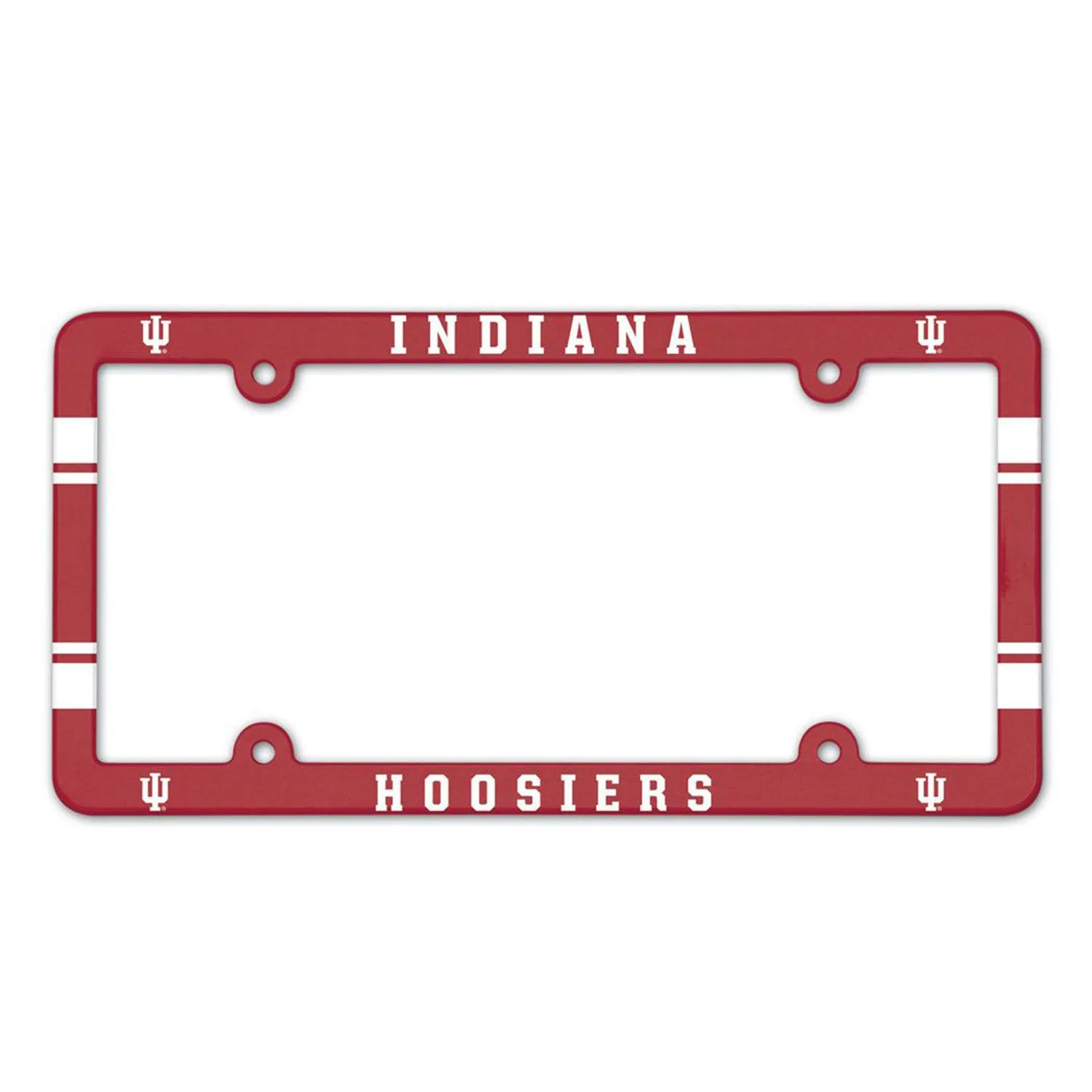 Indiana Hoosiers Plastic License Plate Crimson Frame