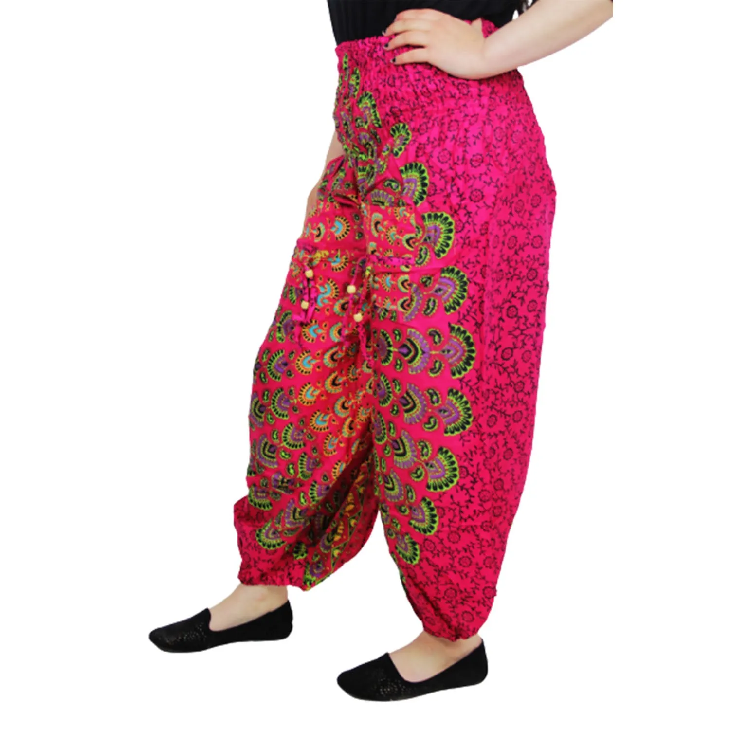 Mandala Patterned Baggy Harem Trousers