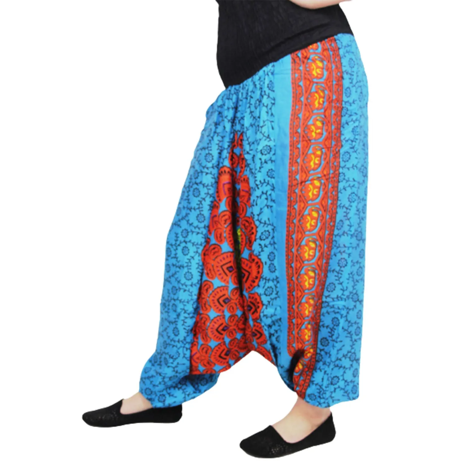 Mandala Patterned Baggy Harem Trousers