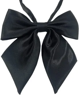 Mantieqingway Adjustable Pre-tied Bow Tie for Girls Uniform Solid Color Bowties for Women Ties