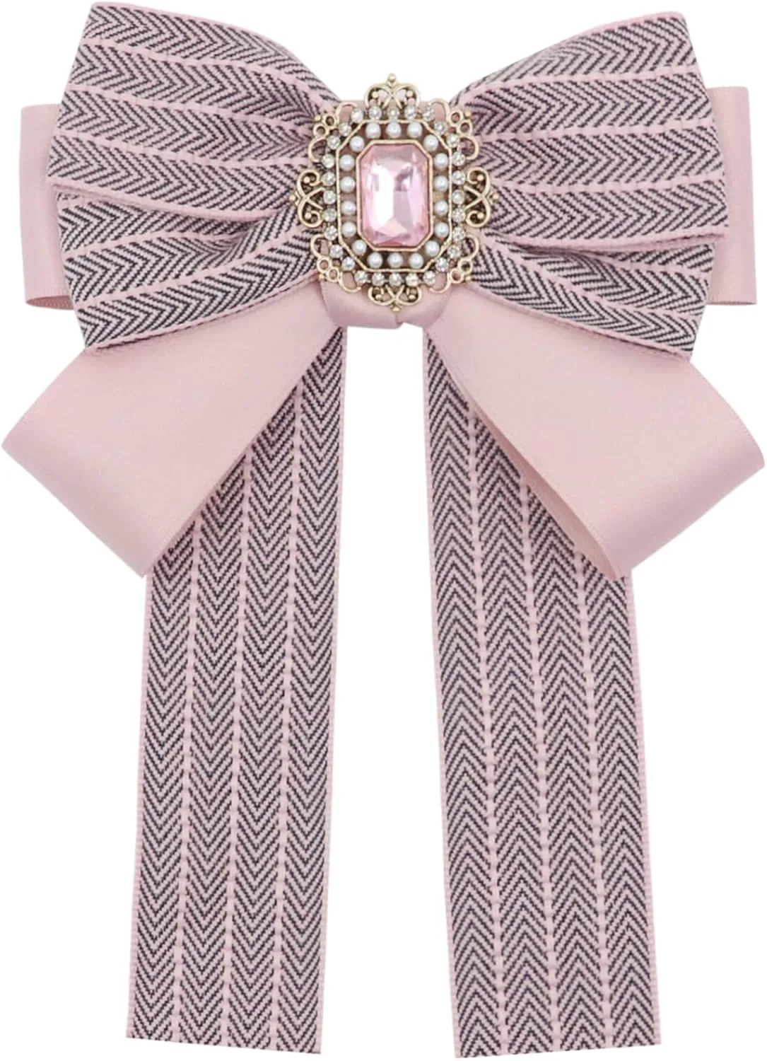 Mantieqingway Bow Ties for Women/Girls, Pre-tied Bowties with Brooches Pins Accessory for School Uniforms Wedding Party