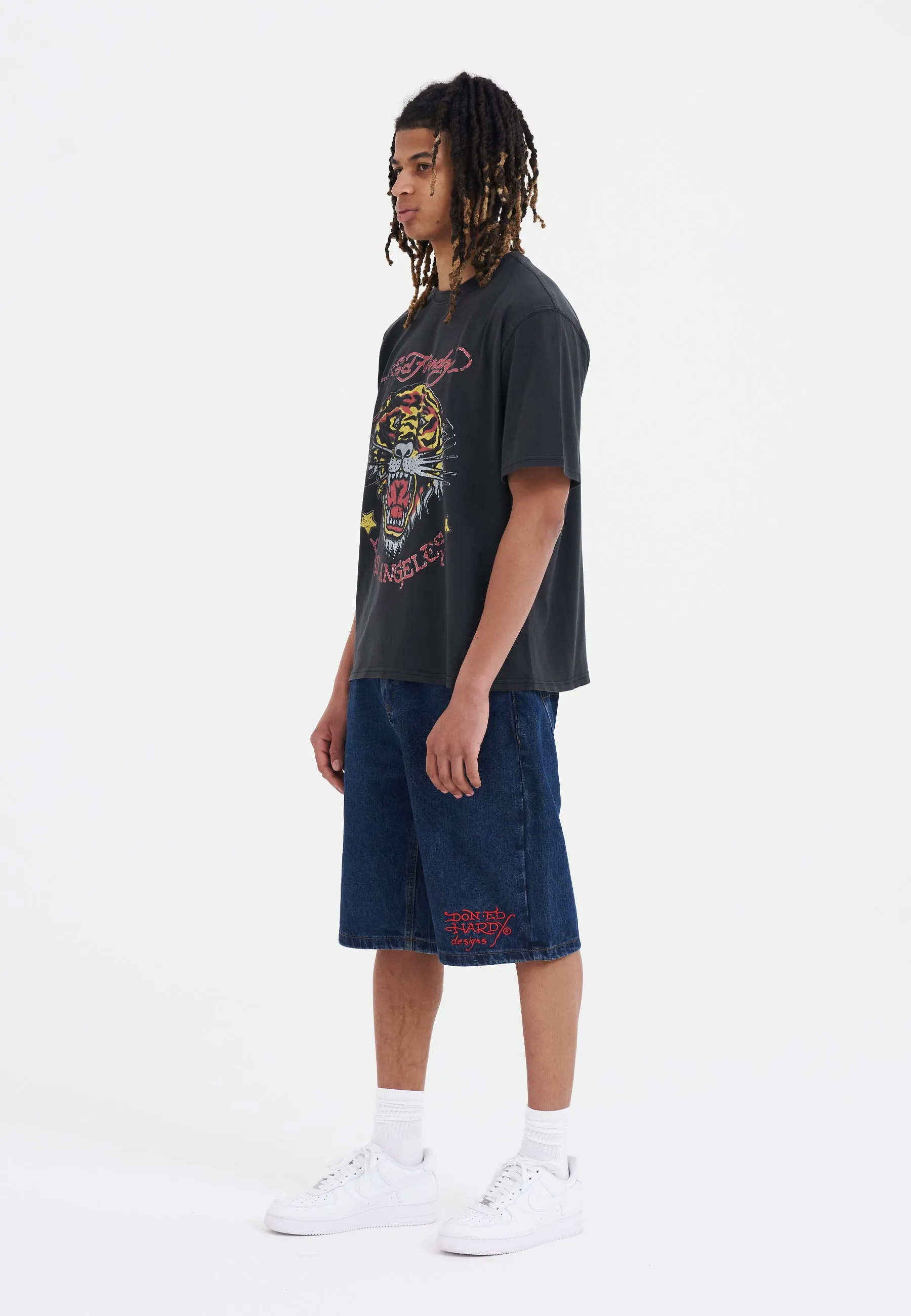 Mens La-Tiger-Vintage Tshirt - Black
