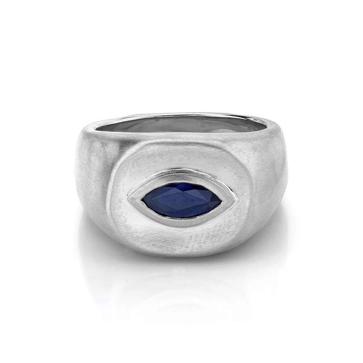 Men's Marquise Sapphire Eye Ring