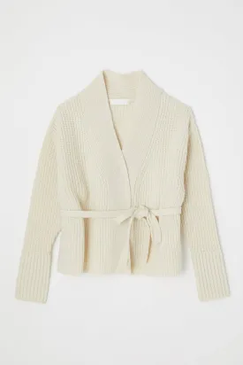 Moussy Denim - MV Short Knit Cardigan in Off White