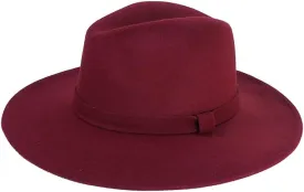 Mrlahat Women and Men Flat Wide Brim Warm Felt Fedora Hat Retro Style Panama Hat